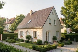 Maison individuelle neuve à toit en tuiles dans une commune verdoyante des Yvelines